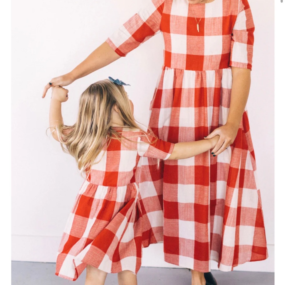 Roolee Mini Maddie Buffalo Plaid Dress 13-14